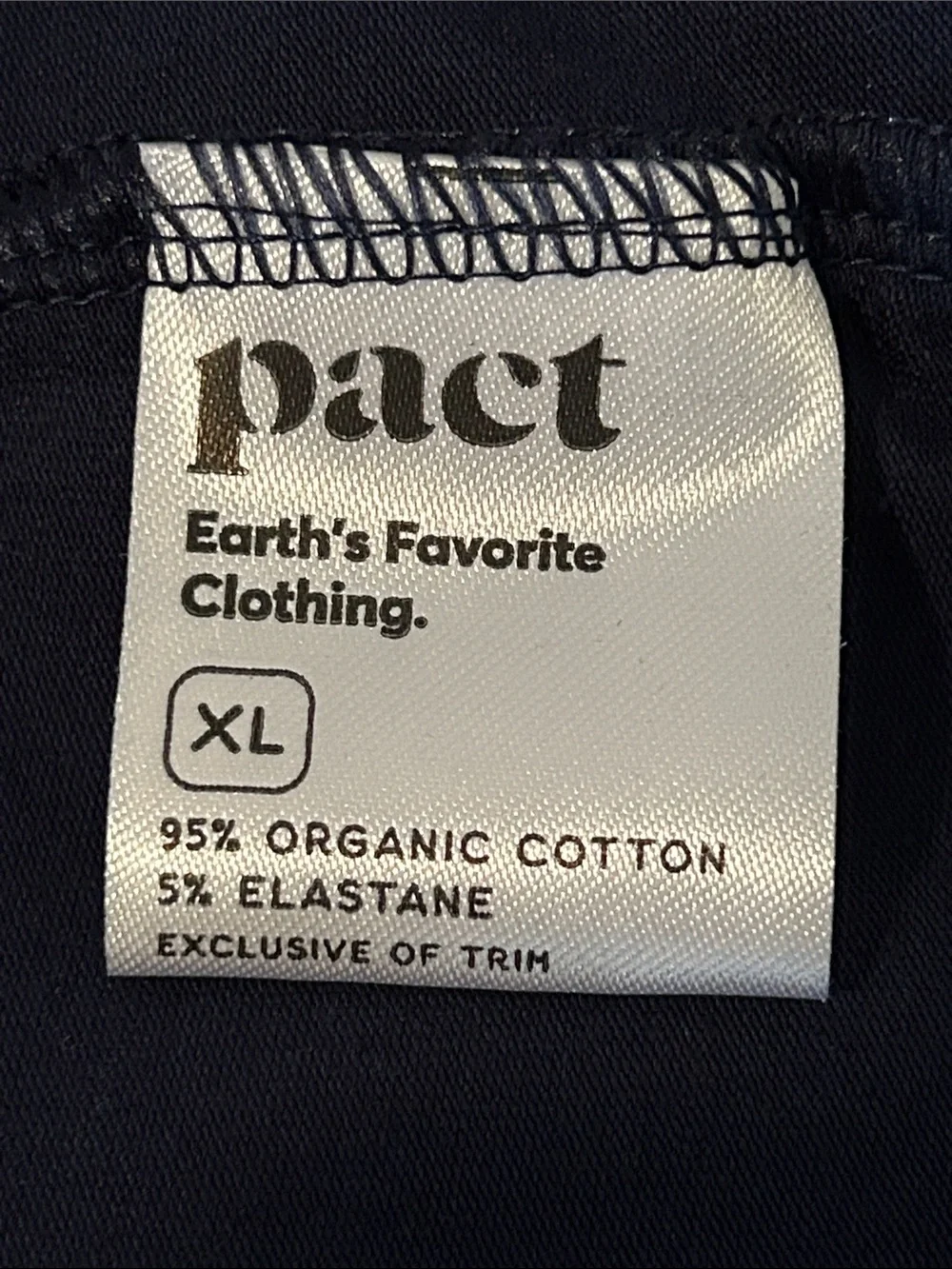 Pact Organic Cotton Luxe Signature Swing Cardigan Navy Blue Size XL New NWT